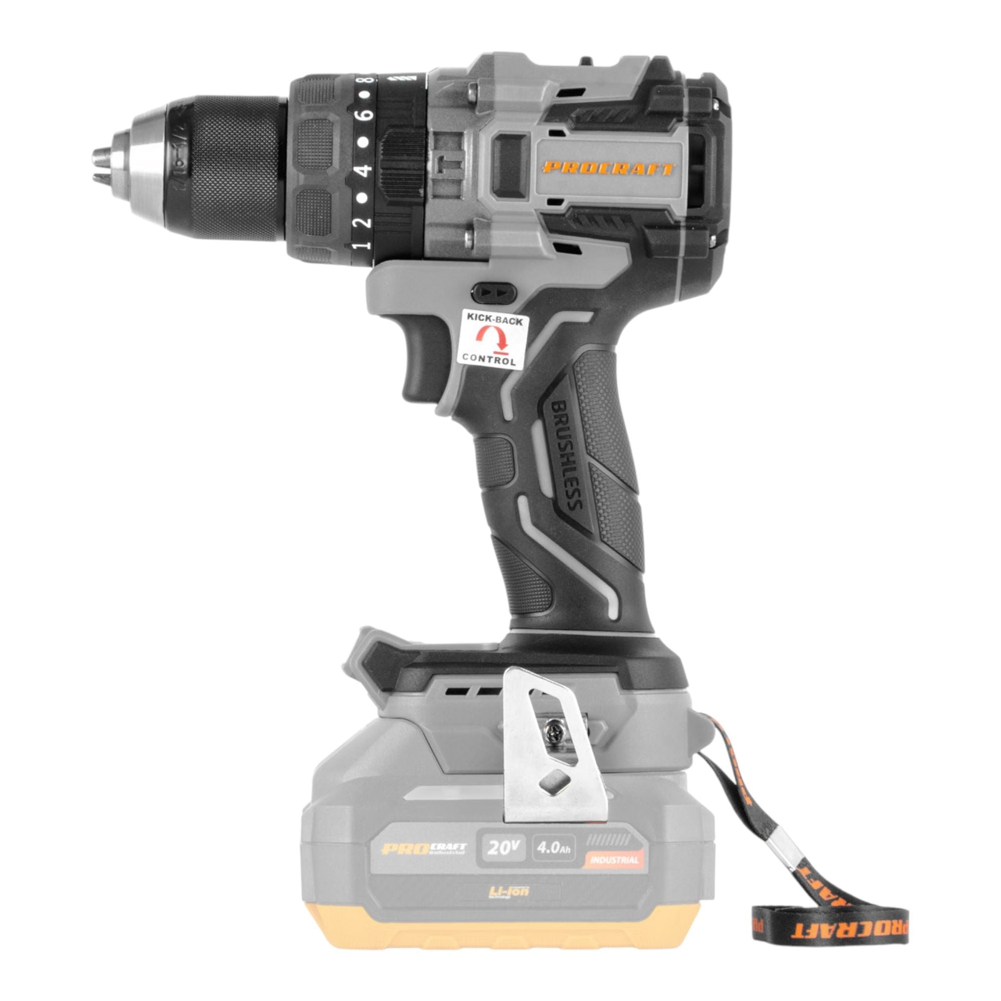 Procraft Industrial CD20B BB Akku Schlagbohrschrauber 20 V 150 Nm Brushless 1x Akku 4 0 Ah ohne Ladegeraet 2 - toolbrothers