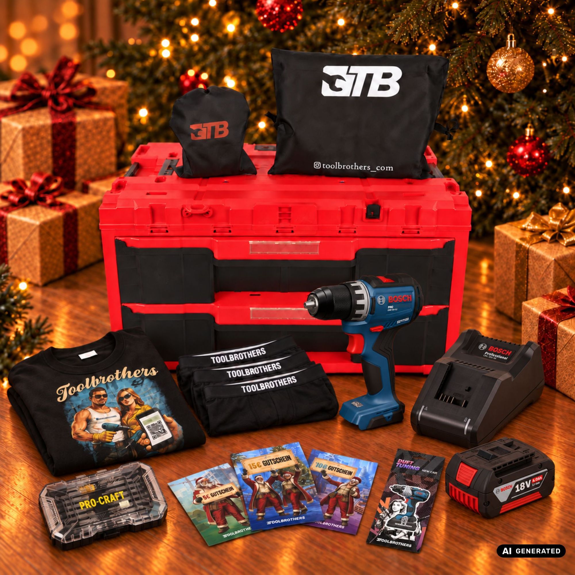 Toolbrothers Powertools Kalender 2026 Bosch GSR 18V 52 Professional Edition Gr L 0 - toolbrothers