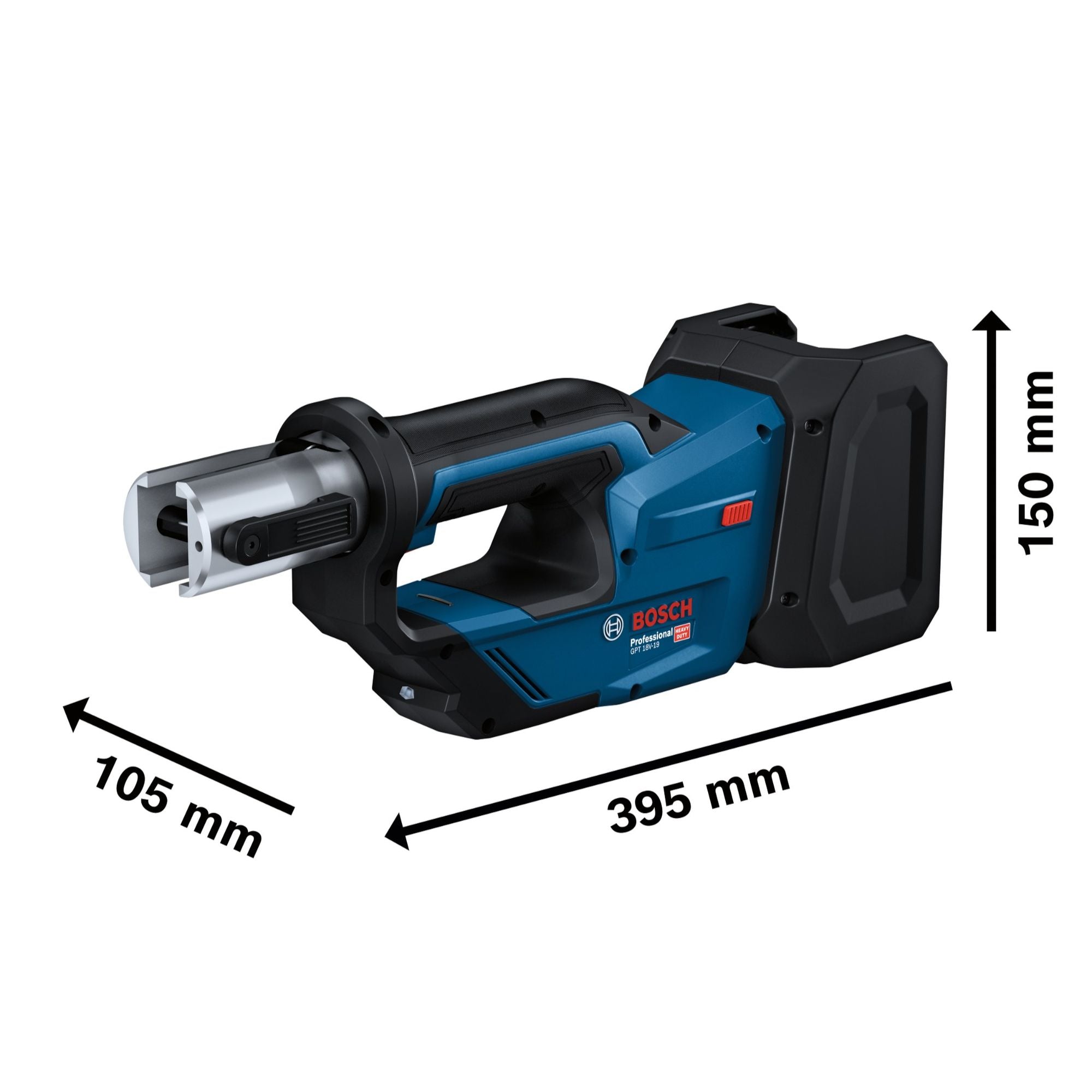 Bosch GPT 18V 19 Professional Akku Presswerkzeug 18 V 21 kN 1x Akku 4 0 Ah 3x Pressbacke L Boxx ohne Ladegeraet 4 - toolbrothers