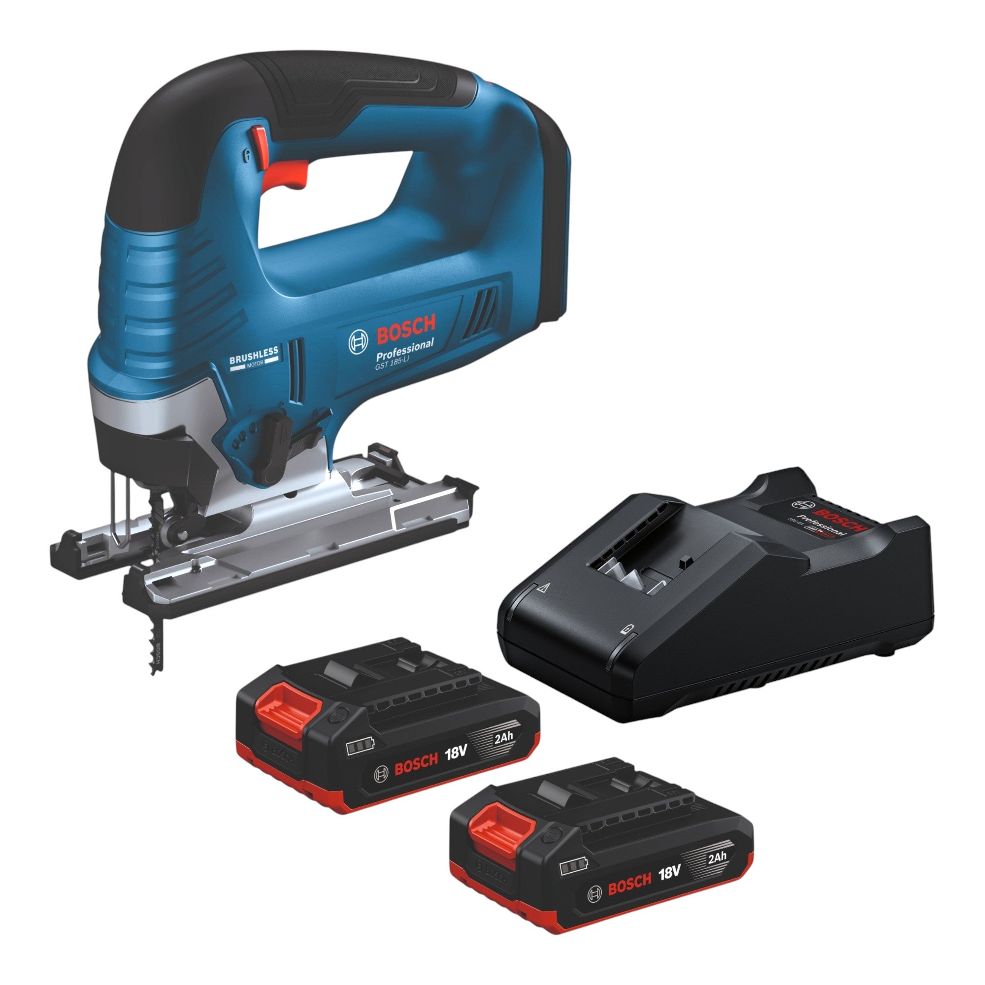 Bosch GST 18V 125 B Professional Akku Stichsaege 18 V 125 mm Brushless 2x Akku 2 0 Ah Ladegeraet 0 - toolbrothers
