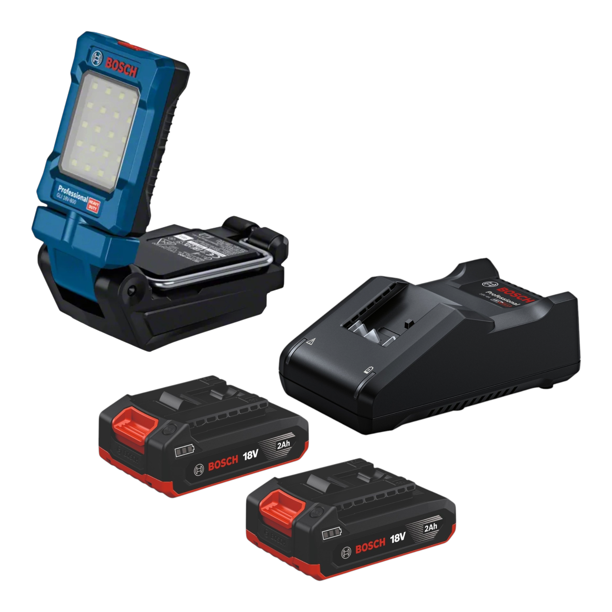 Bosch GLI 18V 800 Professional Akku Leuchte 18 V 800 lm 2x Akku 2 0 Ah Ladegeraet 0 - toolbrothers