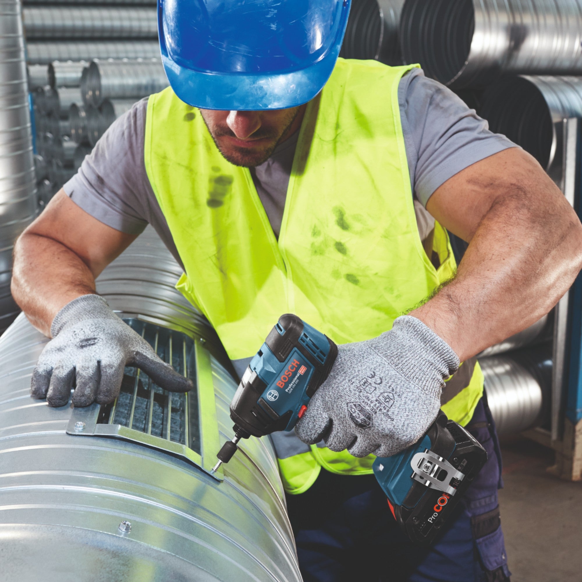 Bosch GDR 18V 200 Professional Akku Drehschlagschrauber 18 V 200 Nm Brushless 1x Akku 2 0 Ah Ladegeraet 4 - toolbrothers