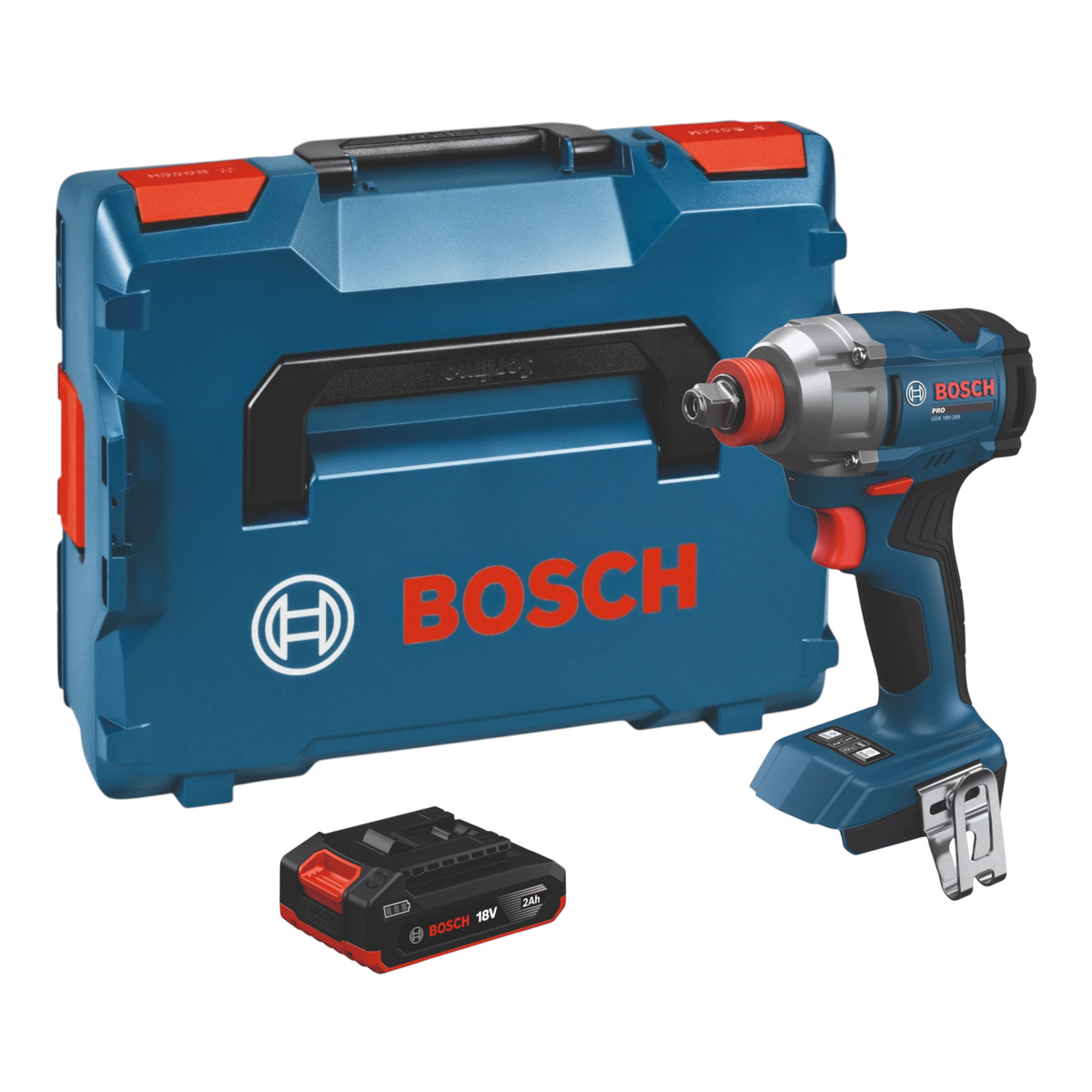 Bosch GDX 18V-285 Professional Akku Drehschlagschrauber 18 V 285 Nm + 1x Akku 2,0 Ah + L-Boxx - ohne Ladegerät