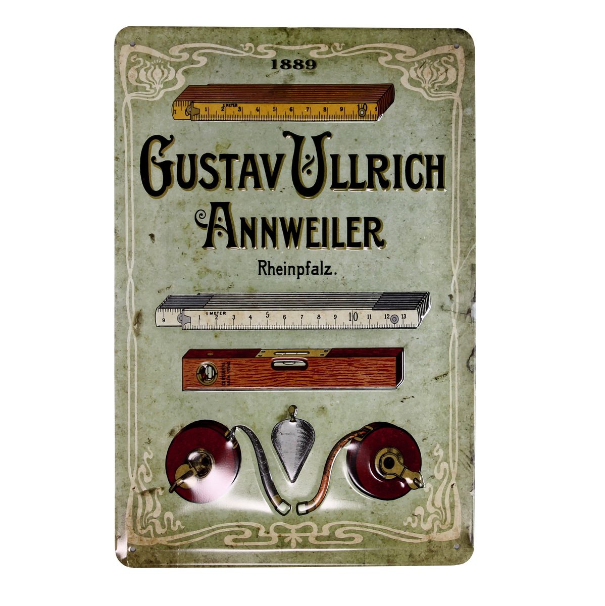 Stabila Schild Gustav Ullrich Annweiler Retro Vintage 300x200x2mm ( LxBxH ) - Toolbrothers
