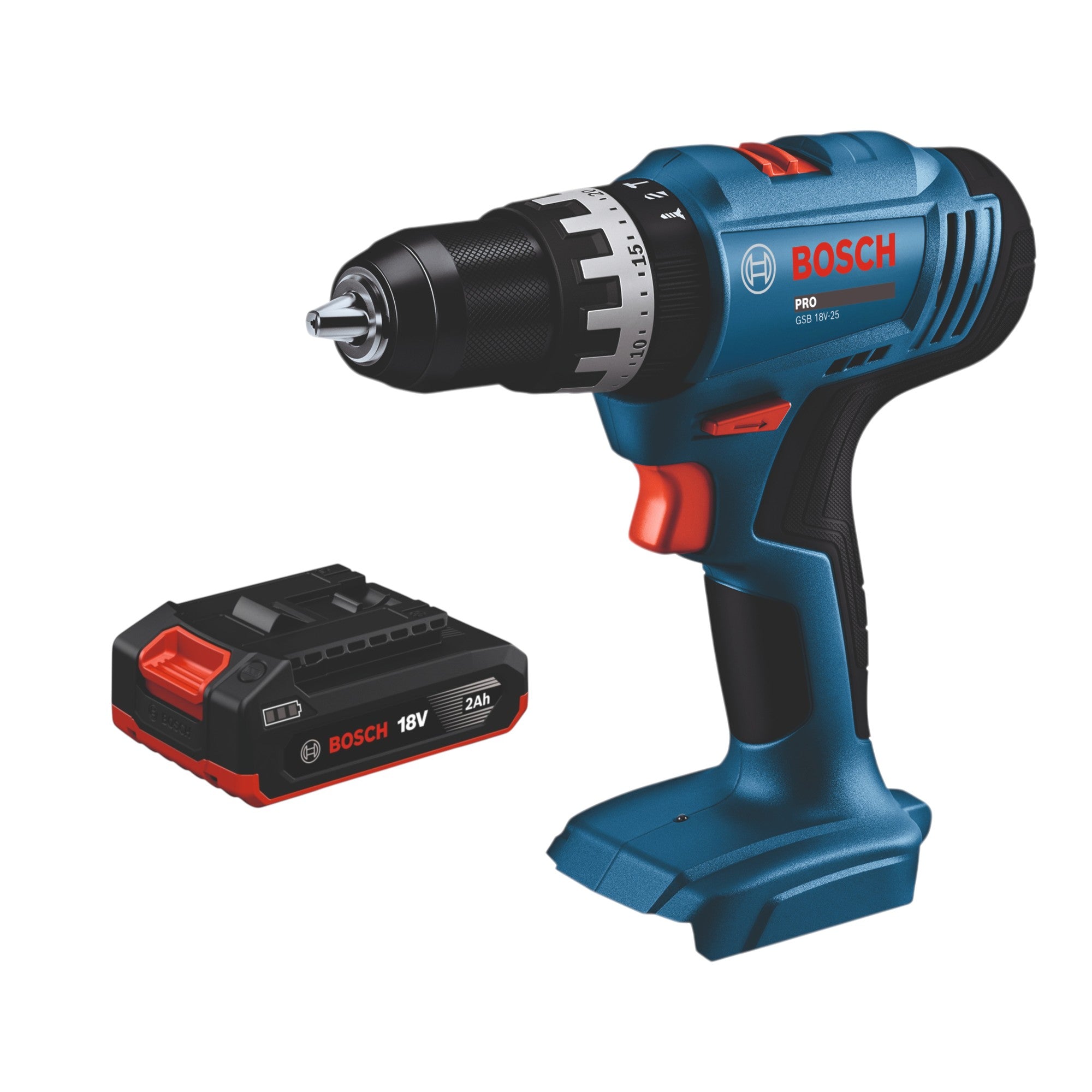 Bosch GSB 18V 25 Professional Akku Schlagbohrschrauber 18 V 56 Nm 1x Akku 2 0 Ah ohne Ladegeraet 0 - toolbrothers