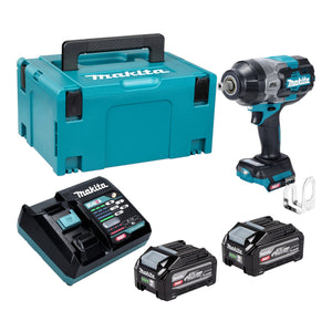 Makita TW 003 GU201 Akku Schlagschrauber 40 V max. 1360 Nm 1/2" Brushless + 2x Akku 4,0 Ah + Ladegerät + Makpac