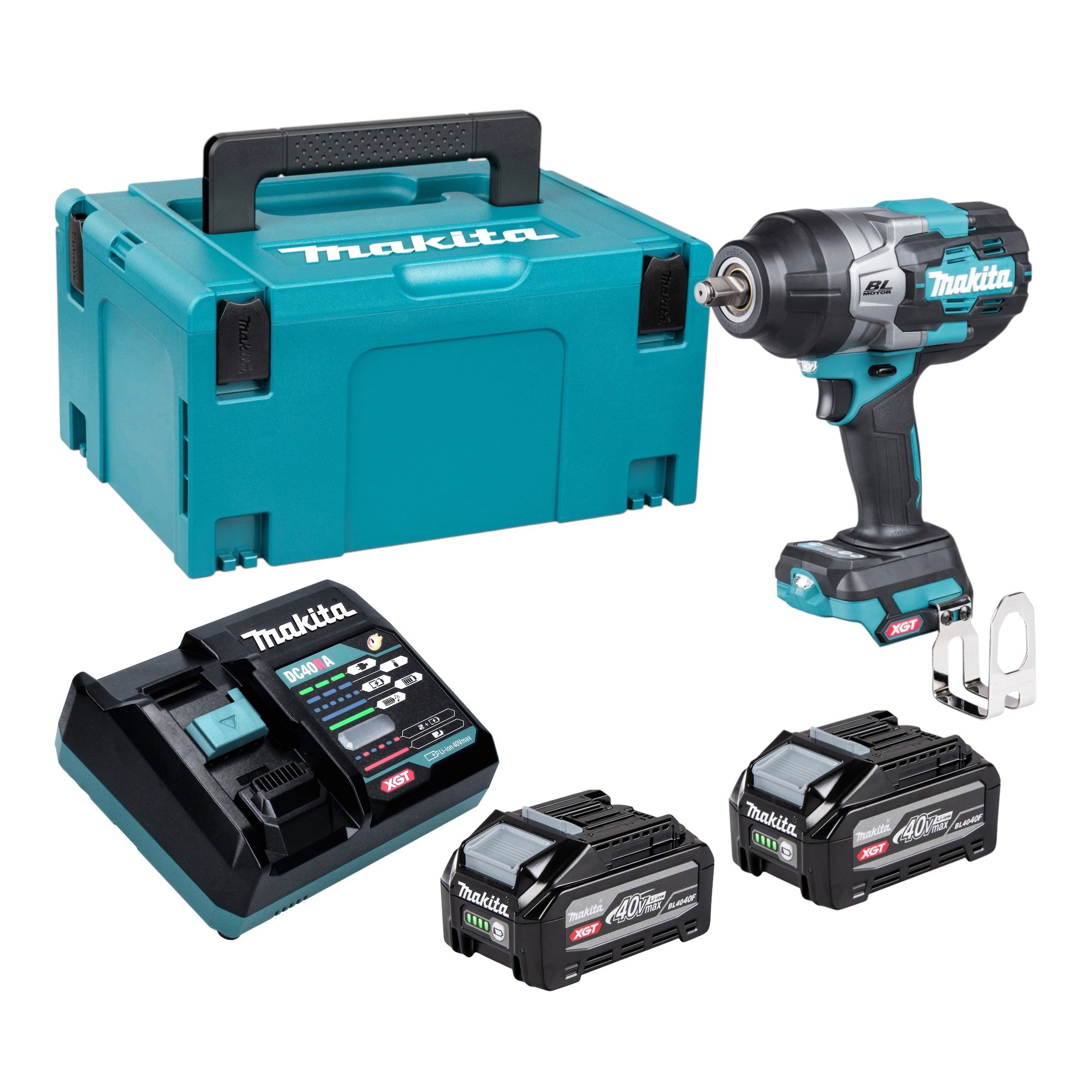 Makita TW 002 GU201 Akku Schlagschrauber 40 V max 2200 Nm 1 2 Brushless 2x Akku 4 0 Ah Ladegeraet Makpac 0 - toolbrothers