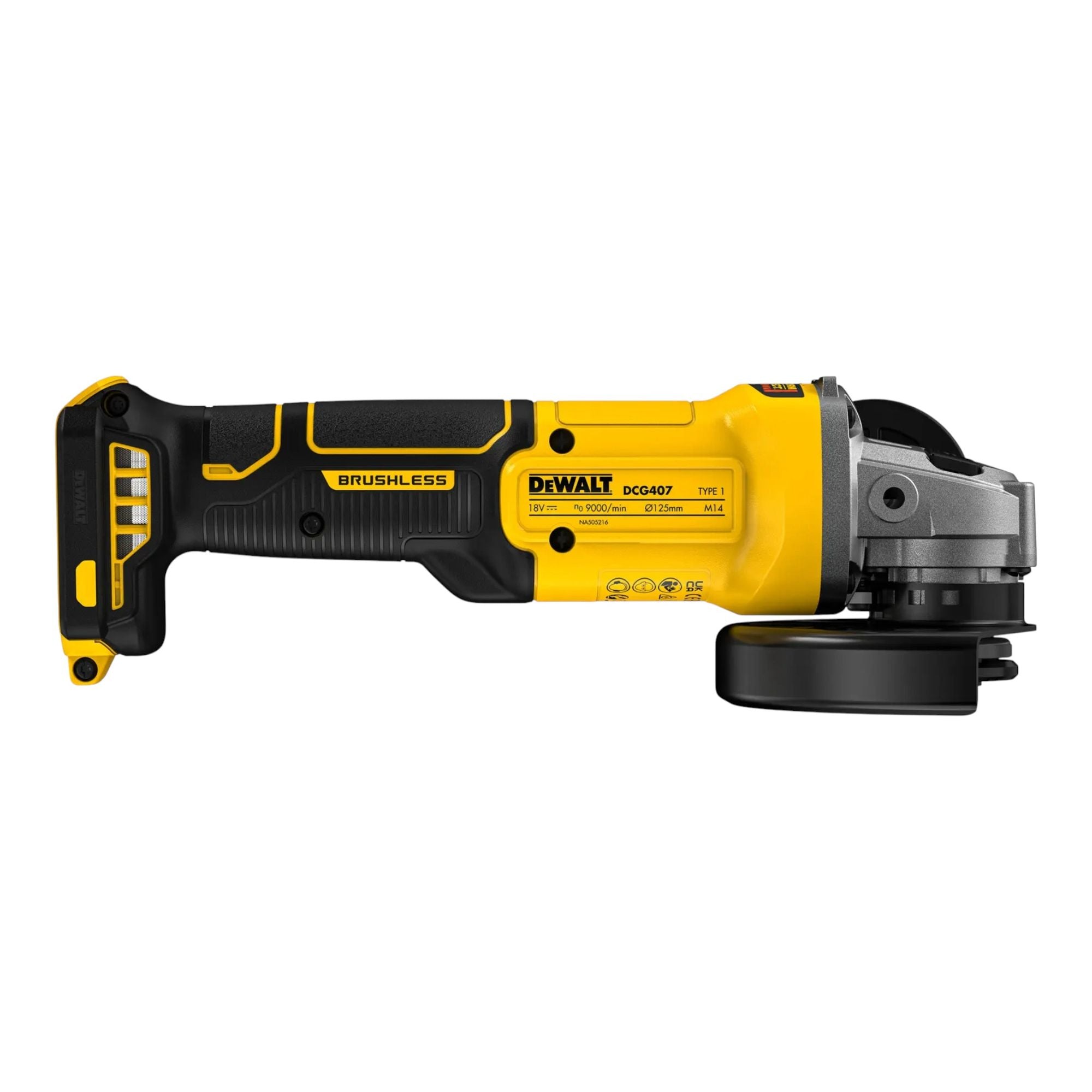 DeWalt DCG 407 NT Akku Winkelschleifer 18 V 125 mm Brushless 1x Akku 4 0 Ah TSTAK ohne Ladegeraet 4 - toolbrothers