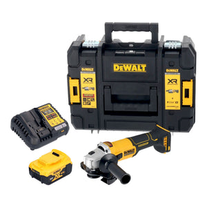 DeWalt DCG 407 P1T Akku Winkelschleifer 18 V 125 mm Brushless + 1x Akku 5,0 Ah + Ladegerät + TSTAK