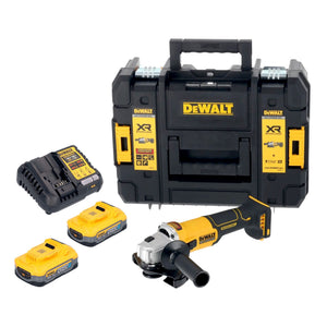 DeWalt DCG 407 H2T Akku Winkelschleifer 18 V 125 mm Brushless + 2x Powerstack Akku 5,0 Ah + Ladegerät + TSTAK