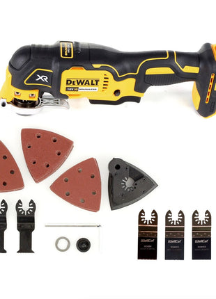 DeWalt DCS 355 N Akku Oszillierer Multitool 18 V Brushless + 29 tlg. Zubehör + 4x Sägeblatt - ohne Akku, ohne Ladegerät - Toolbrothers