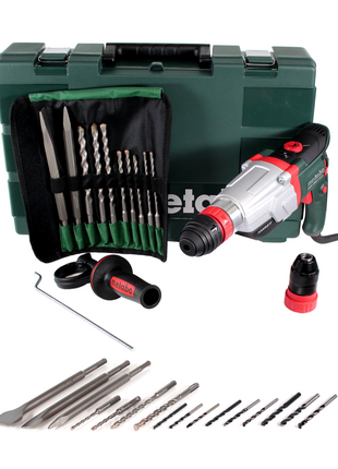 Metabo UHEV 2860-2 Quick Multihammer 1100 W 3,4 J SDS Plus ( 600713510 ) mit Meißel und Bohrer 26tlg. - Toolbrothers