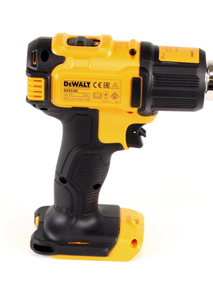 DeWalt DCE 530 M1 Akku Heißluftpistole 18V 530°C + 1x Akku 4,0Ah + 1x Lader + Flächen- und Reflektordüse - Toolbrothers