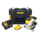 DeWalt DCS 391 D1 Akku Hand Handkreissäge 18 V 165 mm + 1x Akku 2,0 Ah + Ladegerät + TSTAK - Toolbrothers