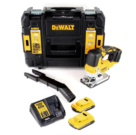 DeWalt DCS 334 D2 Akku Pendelhub Stichsäge 18V Brushless + 2x Akku 2,0Ah + Ladegerät + TSTAK - Toolbrothers