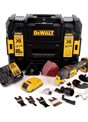 DeWalt DCS 356 S1 Akku Multitool 18V Brushless + 35tlg. Zubehör + 1x Akku 2,0Ah + Ladegerät + TSTAK - Toolbrothers