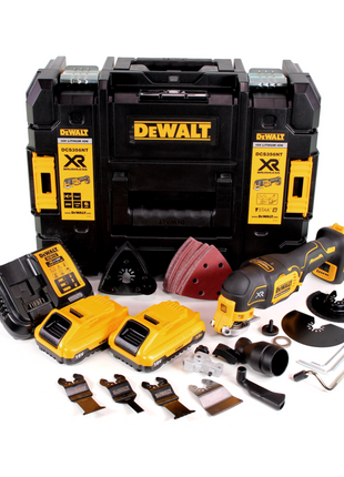 DeWalt DCS 356 L2 Akku Multitool 18V Brushless + 35tlg. Zubehör + 2x Akku 3,0Ah + Ladegerät + TSTAK - Toolbrothers