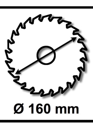 Bosch Kreissägeblatt Standard for Wood 160 x 1,5 x 20 / 15,875 mm 24 Zähne (2x 2608837676 ) - Toolbrothers