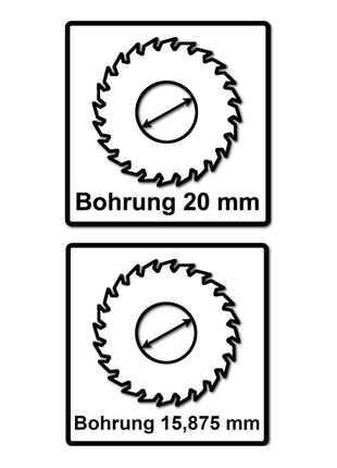 Bosch Kreissägeblatt Standard for Wood 160 x 1,5 x 20 / 15,875 mm 24 Zähne (2x 2608837676 ) - Toolbrothers