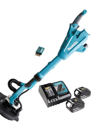 Makita DSL 800 RMU Akku Langhalsschleifer 225mm 18V Brushless + 2x Akku 4,0Ah + Ladegerät + Tasche - Toolbrothers