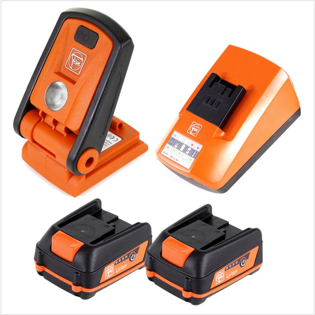 FEIN ALED 12 Akku LED - Lampe 12-18V + 2x Akku 3,0Ah 12V + Ladegerät ALG 50 - Toolbrothers
