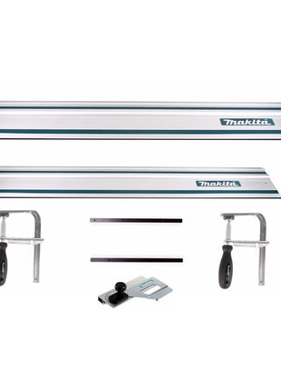 Makita Führungsschienen Set Führungsschiene 1400mm + Führungsschiene 1000mm + 2x Führungsschienenverbinder + 2x Schraubzwingen + Winkelanschlag - Toolbrothers