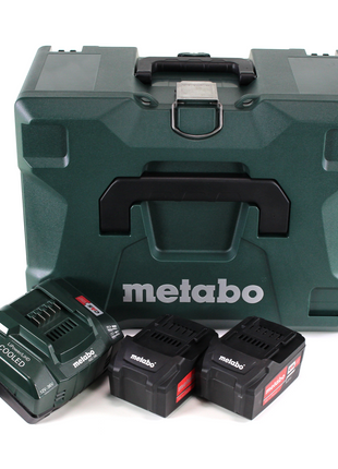 Metabo Basis Set 2x Li-Power Akkupack 18 V 5,2 Ah CAS Li-Ion Akku ( 2x 625028000 ) + ASC 145 Schnell Ladegerät ( ‭627378000‬ ) + MetaLoc - Toolbrothers