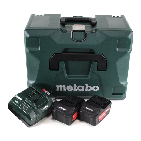 Metabo Basis Set 2x Li-Power Akkupack 18 V 5,2 Ah CAS Li-Ion Akku ( 2x 625028000 ) + ASC 145 Schnell Ladegerät ( ‭627378000‬ ) + MetaLoc - Toolbrothers