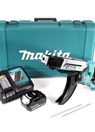 Makita DFR 750 RG1E Akku Magazinschrauber 18 V 45-75mm + 1x Akku 6,0Ah + Ladegerät + Koffer - Toolbrothers