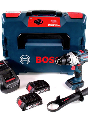 Bosch GSB 18V-110 C Akku Schlagbohrschrauber Professional 18V 110Nm + 2x Akku 2,0 Ah + Ladegerät + L-Boxx - Toolbrothers