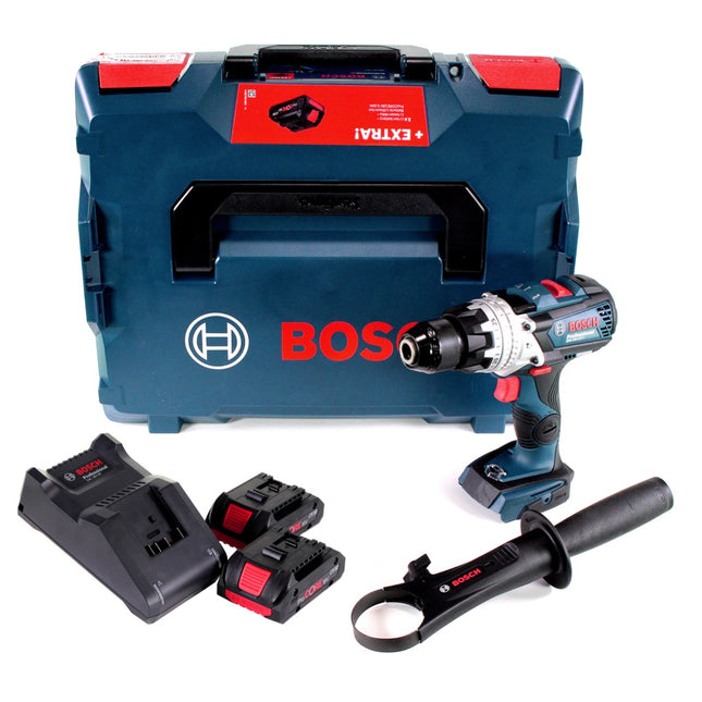 Bosch GSB 18V-110 C Perceuse-visseuse à percussion sans fil Professional 18V 110Nm + 2x batterie ProCore 4,0 Ah + chargeur + L-Boxx ( 06019G030B )