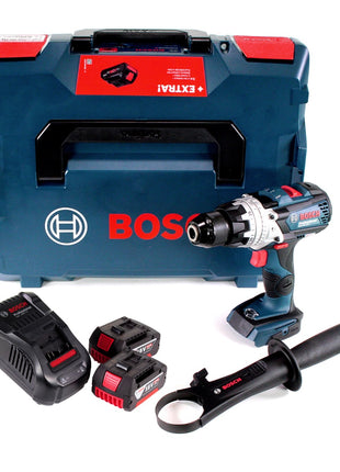 Bosch GSB 18V-110 C Akku Schlagbohrschrauber Professional 18V 110 Nm + 2x Akku 5,0 Ah + Ladegerät + L-Boxx