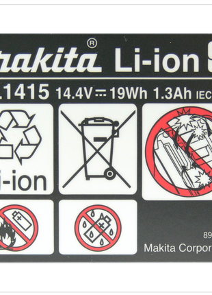 Makita BL 1415 14,4V - 1,3Ah Li-Ion AKKU 194558-0 - Toolbrothers