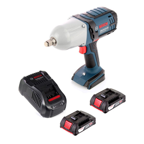 Atornillador de impacto inalámbrico Bosch GDS 18 V-LI HT 18V 650 Nm 1/2" + 2x baterías 2.0Ah + cargador