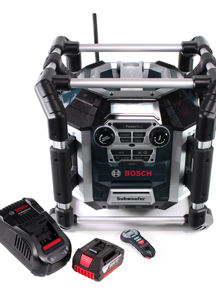 Bosch GML 50 cargador de radio de batería radio de obra 18V 50W IP54 + 1x batería 5.0Ah + cargador