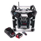 Bosch GML 50 cargador de radio de batería radio de obra 18V 50W IP54 + 1x batería 5.0Ah + cargador