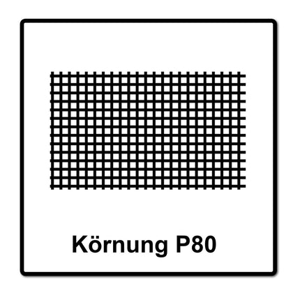 Mirka ABRANET tiras de lija Grip 93x180mm P80 200 piezas (4x 5412805080)