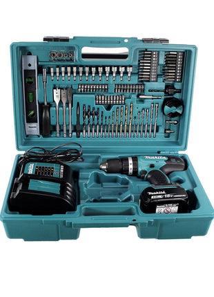 Makita DHP 453 FX12 Akku Schlagbohrschrauber 18V 42Nm + 1x 3,0Ah + Ladegerät + 101tlg Zubehör Set + Koffer - Toolbrothers