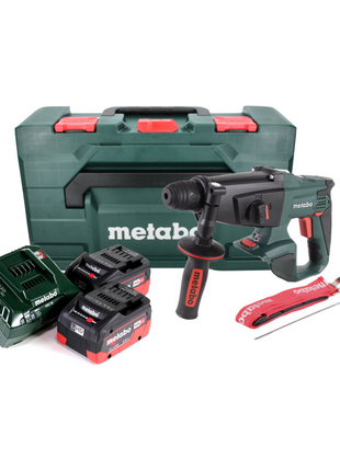 Metabo KHA 18 LTX Akku Kombihammer 18V 2,2J SDS Plus + 2x Akku 5,5 Ah + Ladegerät + metaBOX