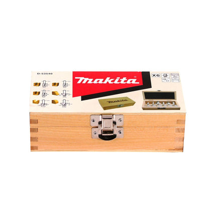 Fresadora multifuncional inalámbrica Makita DRT 50 Z 18V solo sin escobillas + juego de fresas 8 mm 6 piezas - sin batería, sin cargador