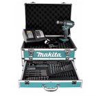 Makita DDF 482 SMX4 Akku Bohrschrauber 18 V 62Nm + 1x Akku 4,0Ah + Ladegerät + 70tlg. Bit Bohrer Set + Koffer