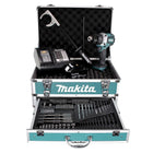 Makita DHP 481 SFX4 Akku Schlagbohrschrauber 18V 115Nm + 1x Akku 3,0Ah + Ladegerät + 70tlg. Bit Bohrer Set + Koffer