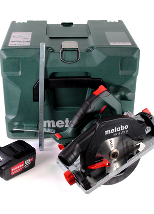 Scie circulaire sur batterie Metabo KS 18 LTX 57 18V 165x20mm + 1x batterie 5,2Ah + MetaLoc - sans chargeur