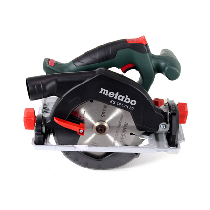 Metabo KS 18 LTX 57 Sierra circular sin cable 18V 165x20mm + 1x batería 5,2 Ah + cargador + MetaLoc