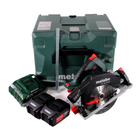 Metabo KS 18 LTX 57 Akku Handkreissäge 18 V 165 x 20 mm + 2x Akku 5,2 Ah + Ladegerät + Metaloc ( 601857700 )