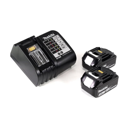 Makita DRT 50 SF Akku Multifunktionsfräse 18V Brushless + 2x Akku 3,0Ah + Ladegerät + Führungsschienen Adapter + Führungsschiene 1000mm