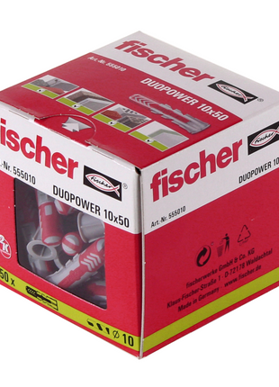 Fischer Chevilles à expansion DUOPOWER 10x50mm, 50 pcs. ( 555010 )