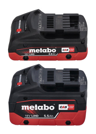 Metabo Basis Set LIHD 18 V Li-Ion Akku CAS System + 1x Akku 4,0 Ah + 1x Akku 5,5 Ah + Ladegerät + metaBOX ( 685136000 ) - Toolbrothers