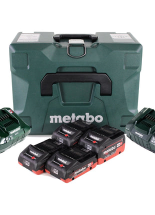 Kit de base Metabo LIHD + 2x batterie 4,0 Ah + 2x batterie 8,0 Ah + 2x chargeur + Metaloc