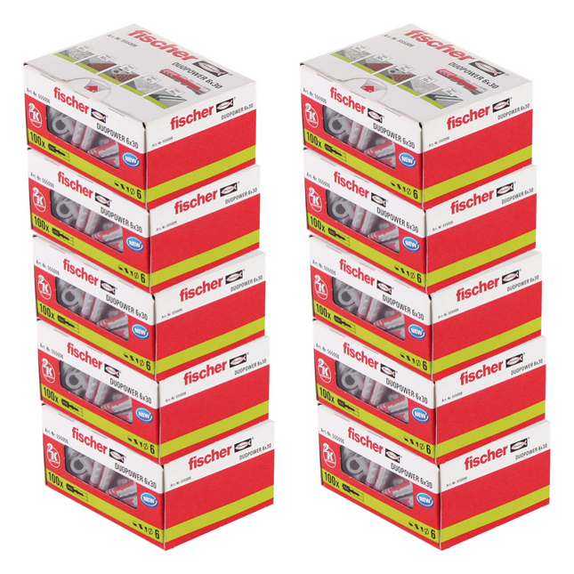 Fischer Spreizdübel DUOPOWER 6x30mm 1000 Stk. ( 10x 555006 )